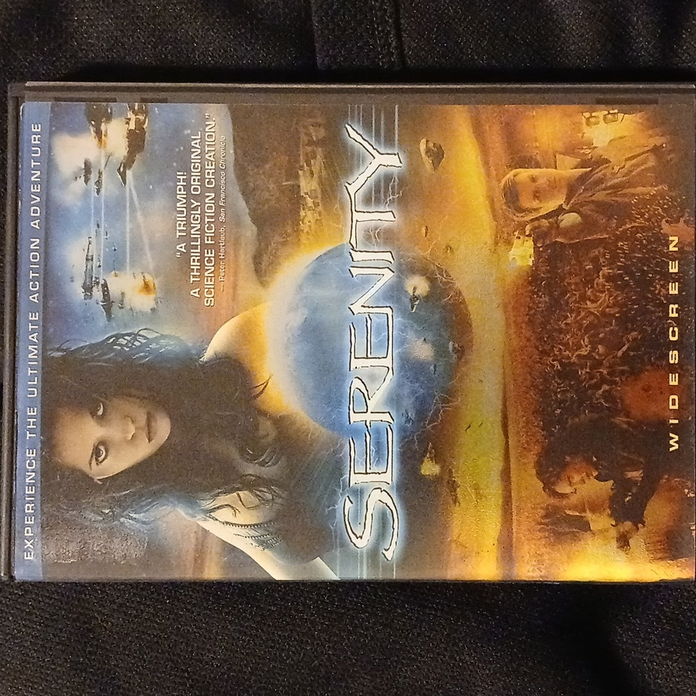 Serenity DVD - Sci-Fi Adventure in Blue and Orange